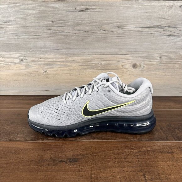 Nike Air Max 2017 Mens Size 8.5 Wolf Grey Black Pure Platinum 849559 012 - Picture 7 of 9